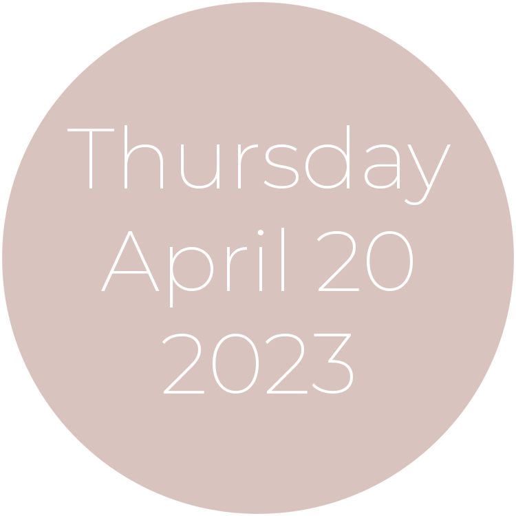 Thursday, April 20, 2023