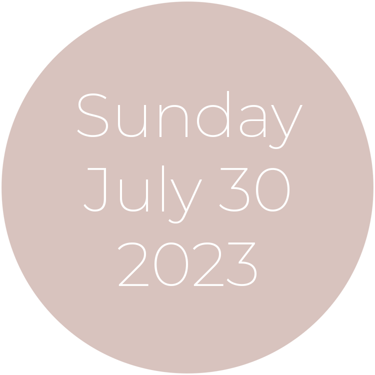 Sunday, July 30, 2023
