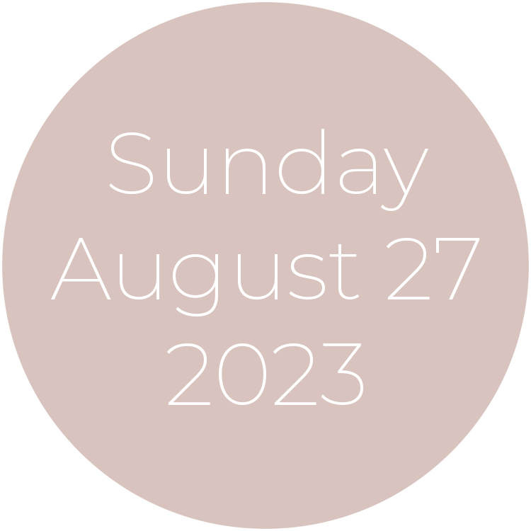 Sunday, August 27, 2023
