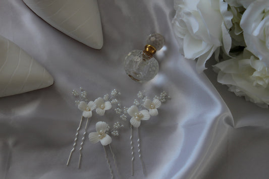 Silver Flower Pins