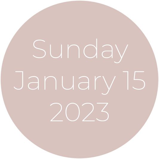 Sunday, January 15, 2023