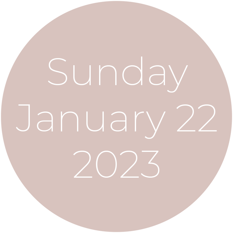 Sunday, January 22, 2023