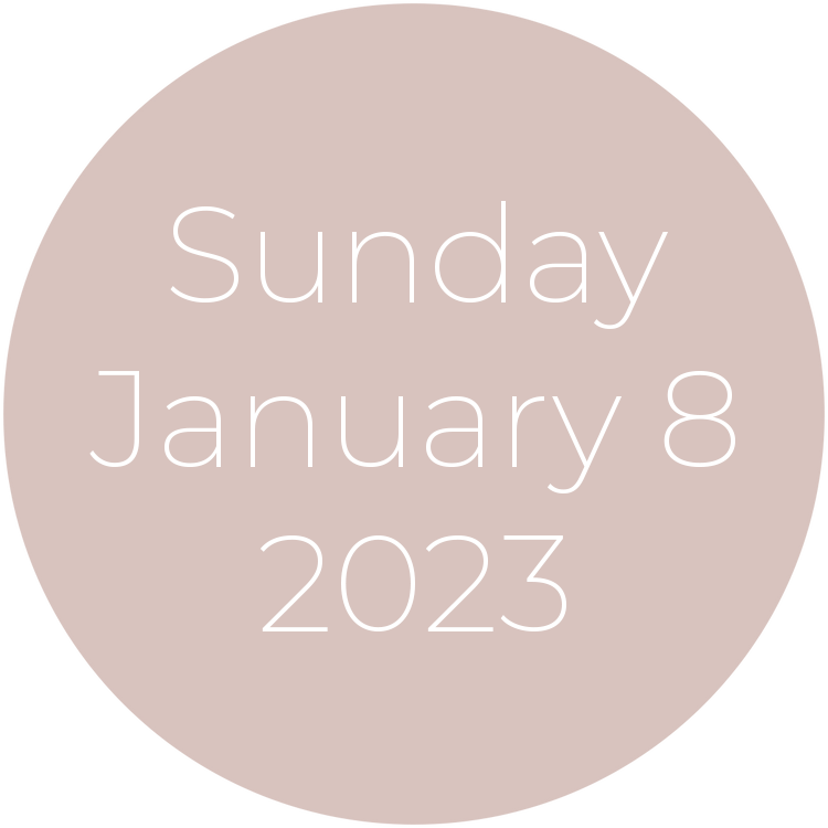 Sunday, January 8, 2023