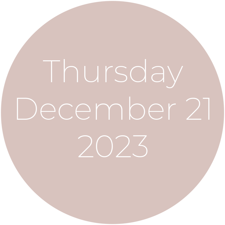 Thursday, December 21, 2023