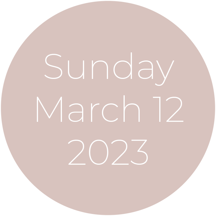 Sunday, March 12, 2023