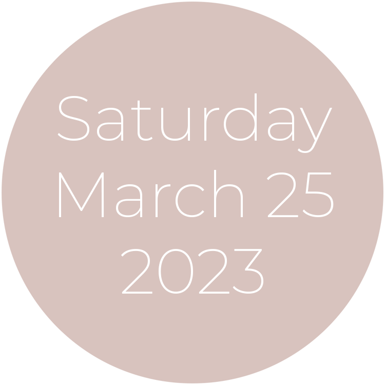 Saturday, March 25, 2023