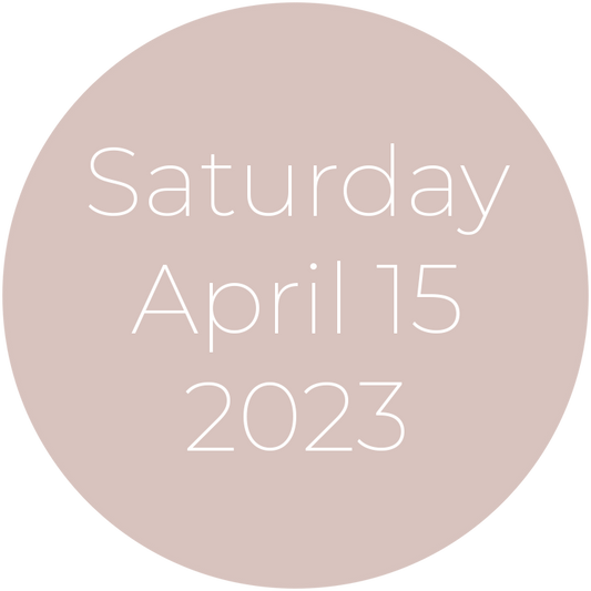 Saturday, April 15, 2023