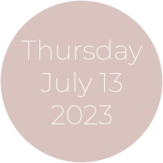 Thursday, July 13, 2023