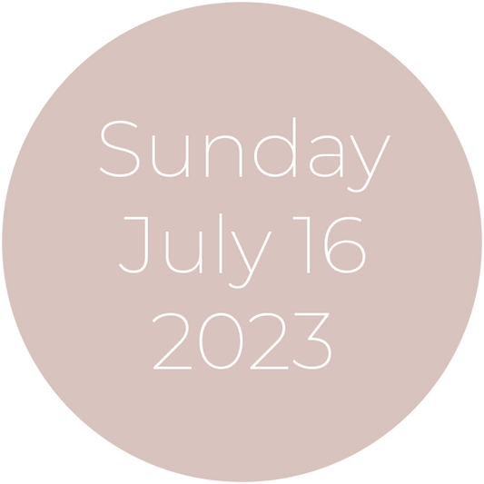 Sunday, July 16, 2023