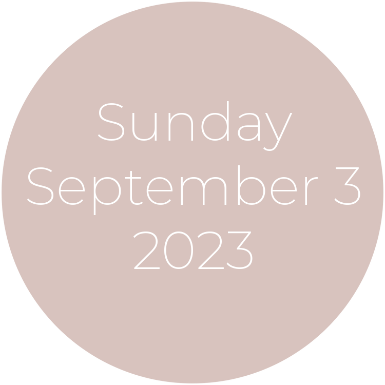 Sunday, September 3, 2023