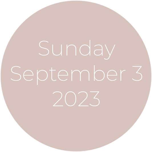 Sunday, September 3, 2023